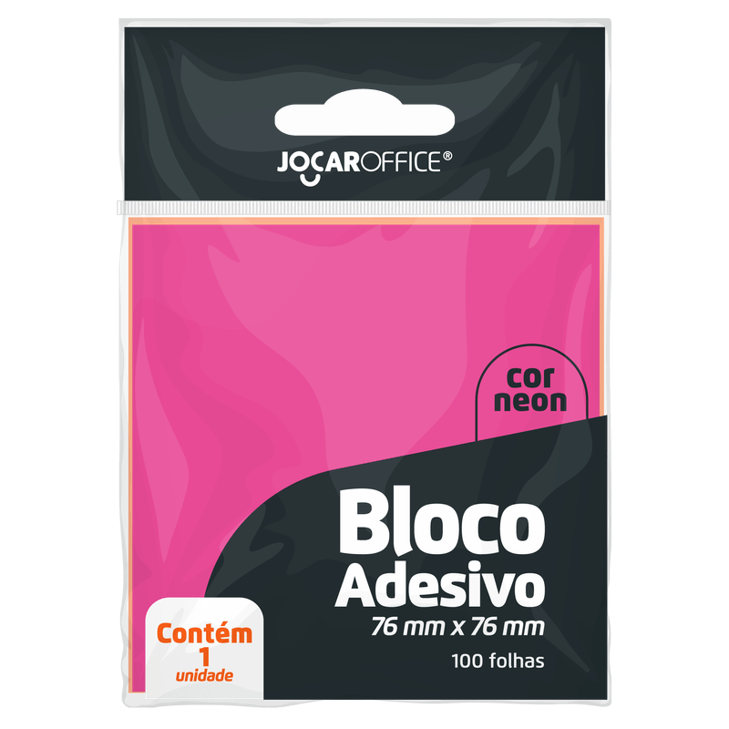 Bloco adesivo rosa neon Jocar Office