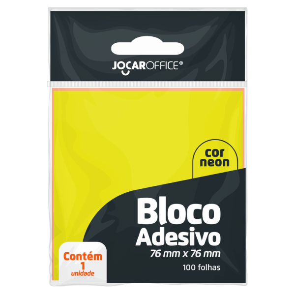 Bloco adesivo amarelo neon Jocar Office