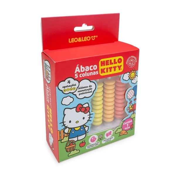 Ábaco 5 colunas verticais Hello Kitty